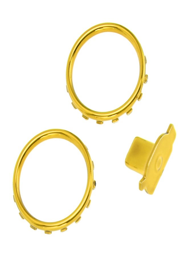 ciciglow MatteDecorative Accent Rings with Buttons Replacement Parts for Elite Series 2 Controller (Gold) - Image 1